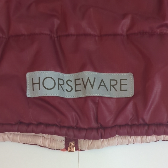 Horseware Reversable Maroon Puffer Jacket Girls 5-6 - Picture 6 of 12